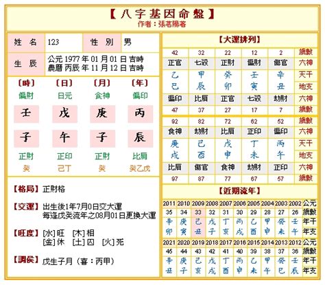 八字 命格|八字命盤排盤